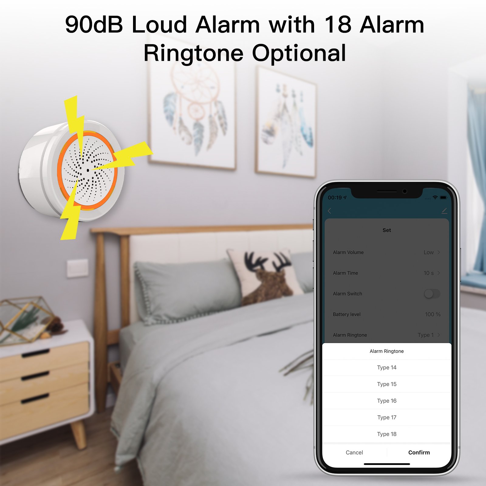 Pemsmart Tuya 90dB Siren Alarm - WiFi/Zigbee, 18 Ringtones product image 2