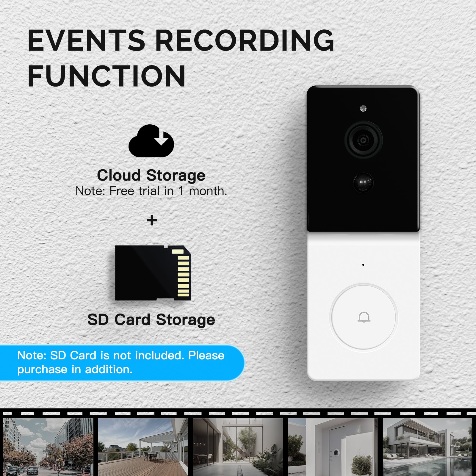Pemsmart Tuya 1080P WiFi Video Doorbell - Battery, PIR, IP65 product image 7