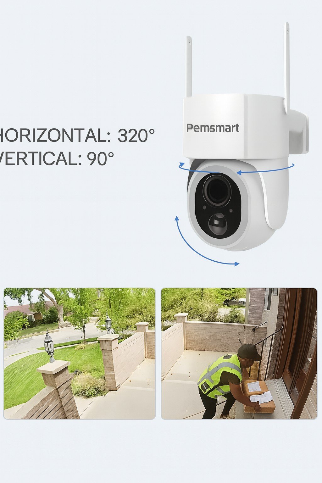 Pemsmart Tuya 3MP Solar PTZ Camera - WiFi/4G, 2K Outdoor product image 5
