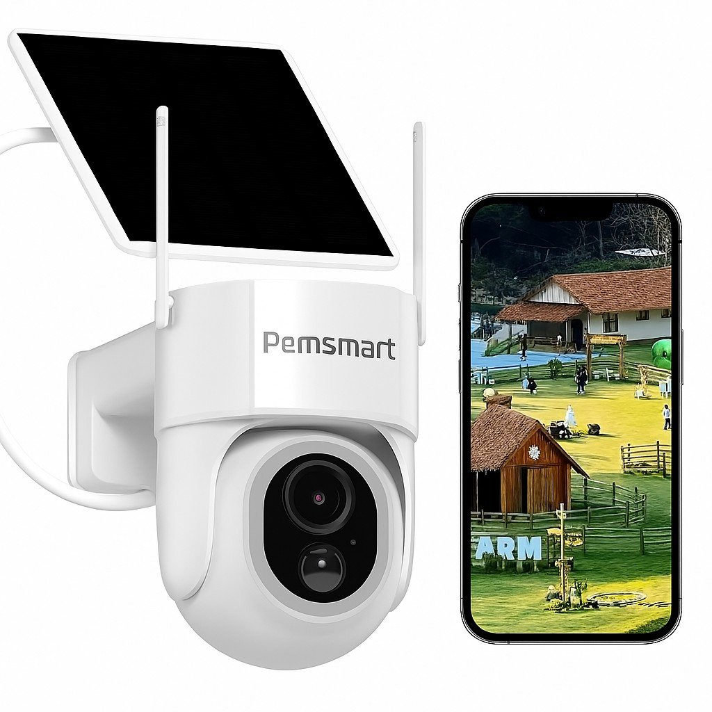Pemsmart Tuya 3MP Solar PTZ Camera - WiFi/4G, 2K Outdoor product image 3