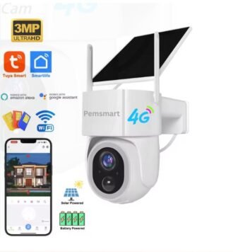 Pemsmart Tuya 3MP Solar PTZ Camera - WiFi/4G, 2K Outdoor product image 1