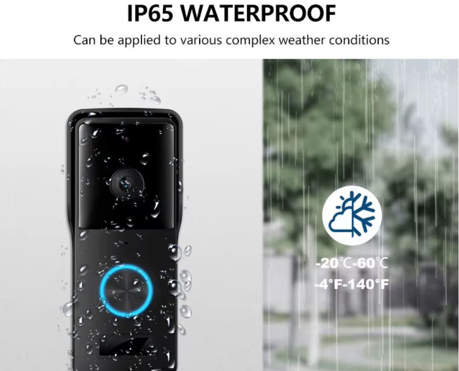 Pemsmart Tuya 1080P Wireless Video Doorbell - Chime & Night Vision product image 6