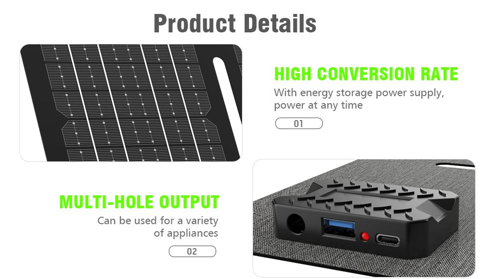 Pemsmart YT40W Foldable Solar Panel - 40W USB-C PD30W Charger product image 4