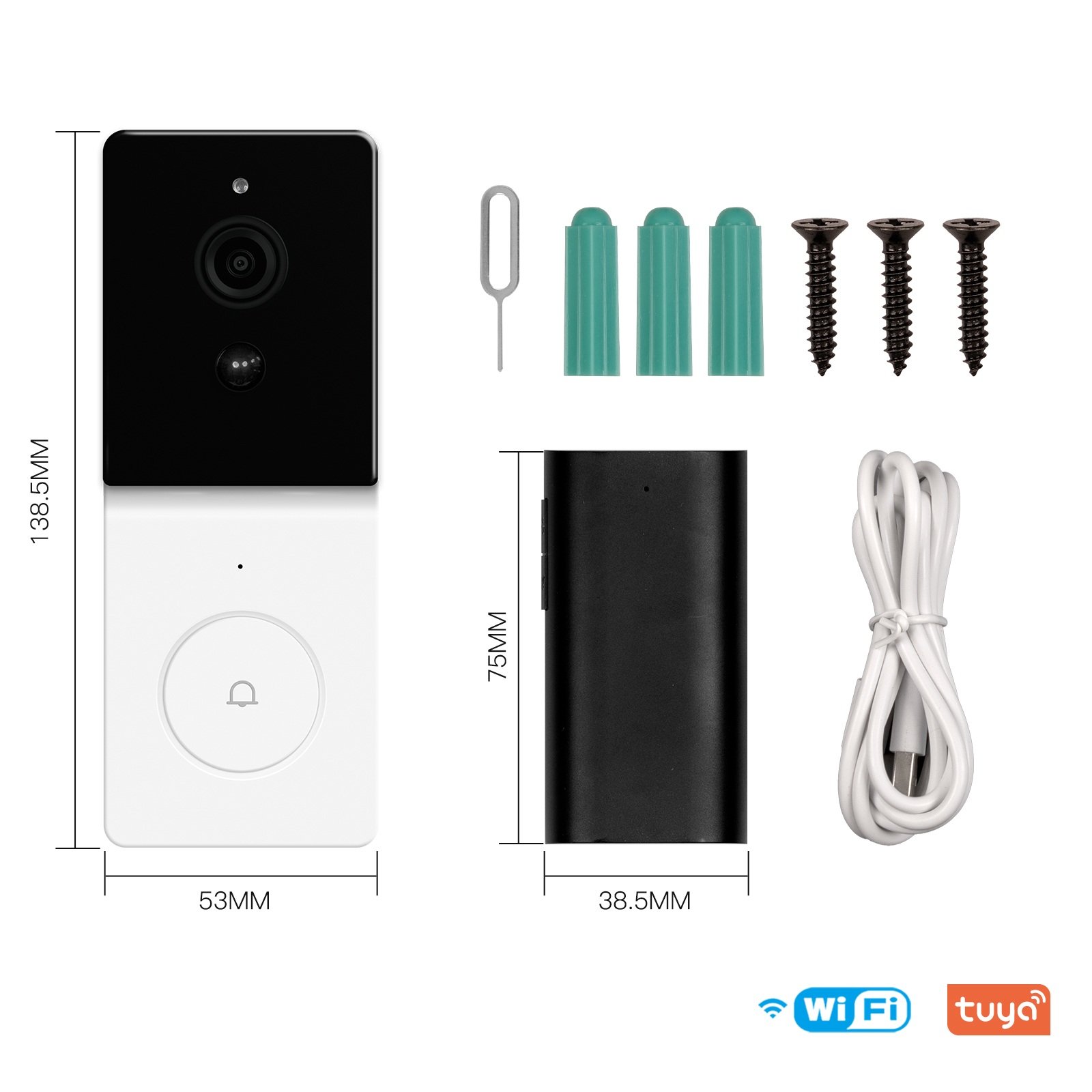 Pemsmart Tuya 1080P WiFi Video Doorbell - Battery, PIR, IP65 product image 8