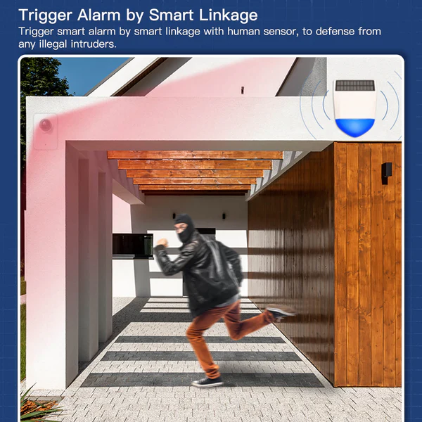 Pemsmart Tuya Outdoor Solar Siren Alarm - WiFi/Zigbee, IPX5 product image 3