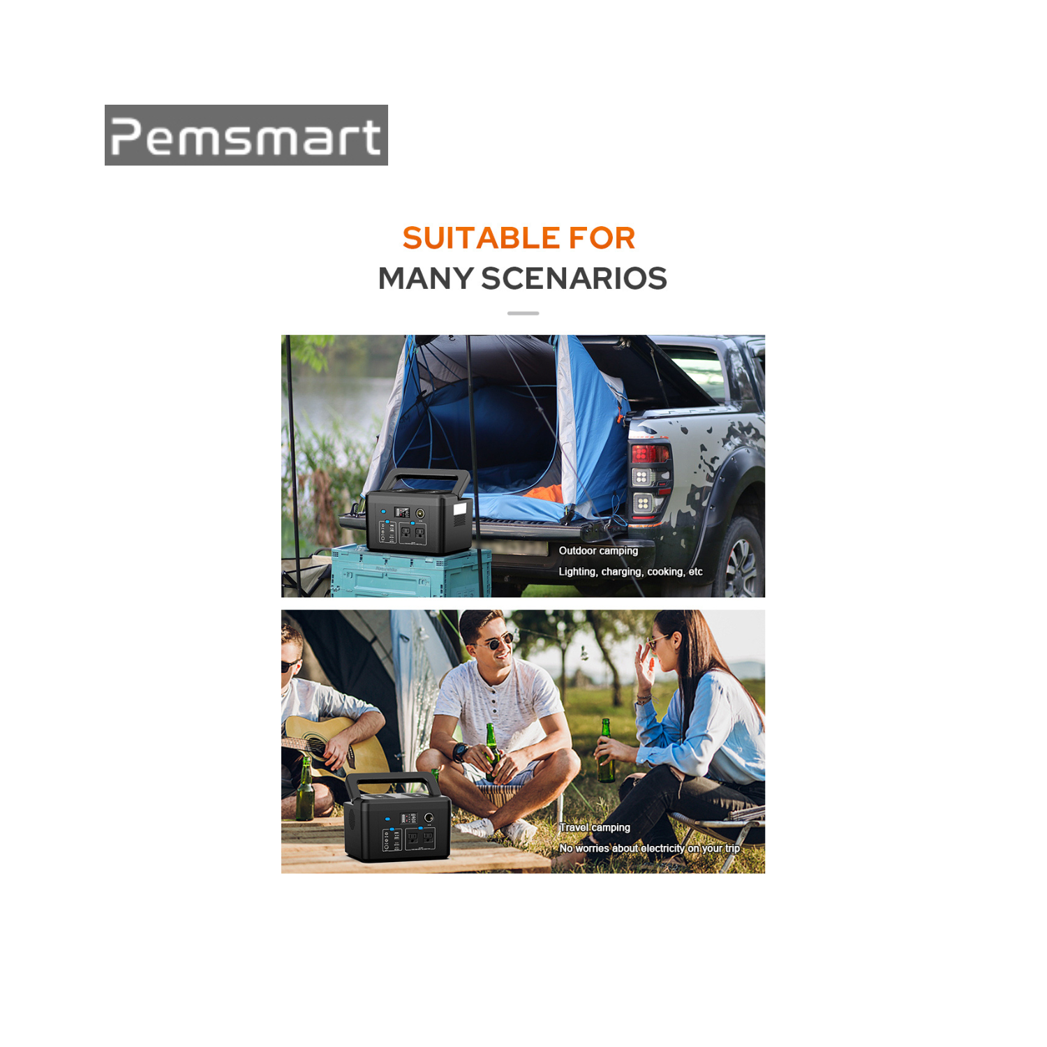 Pemsmart R600 Portable Power Station - 600W, 500Wh Home Backup product image 4