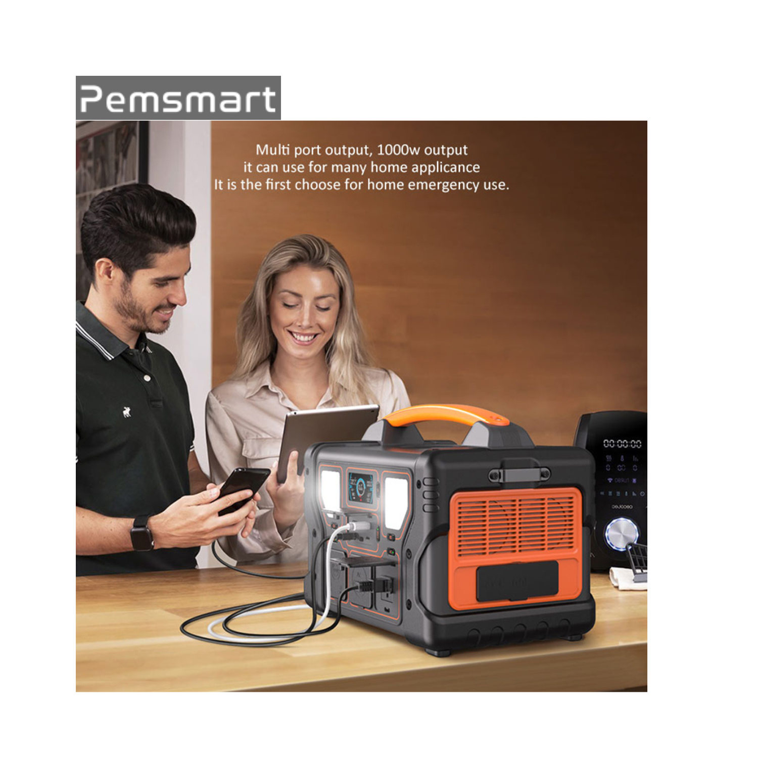 Pemsmart Q1200 Portable Power Station - 1200W, 1008Wh LiFePO4 product image 4