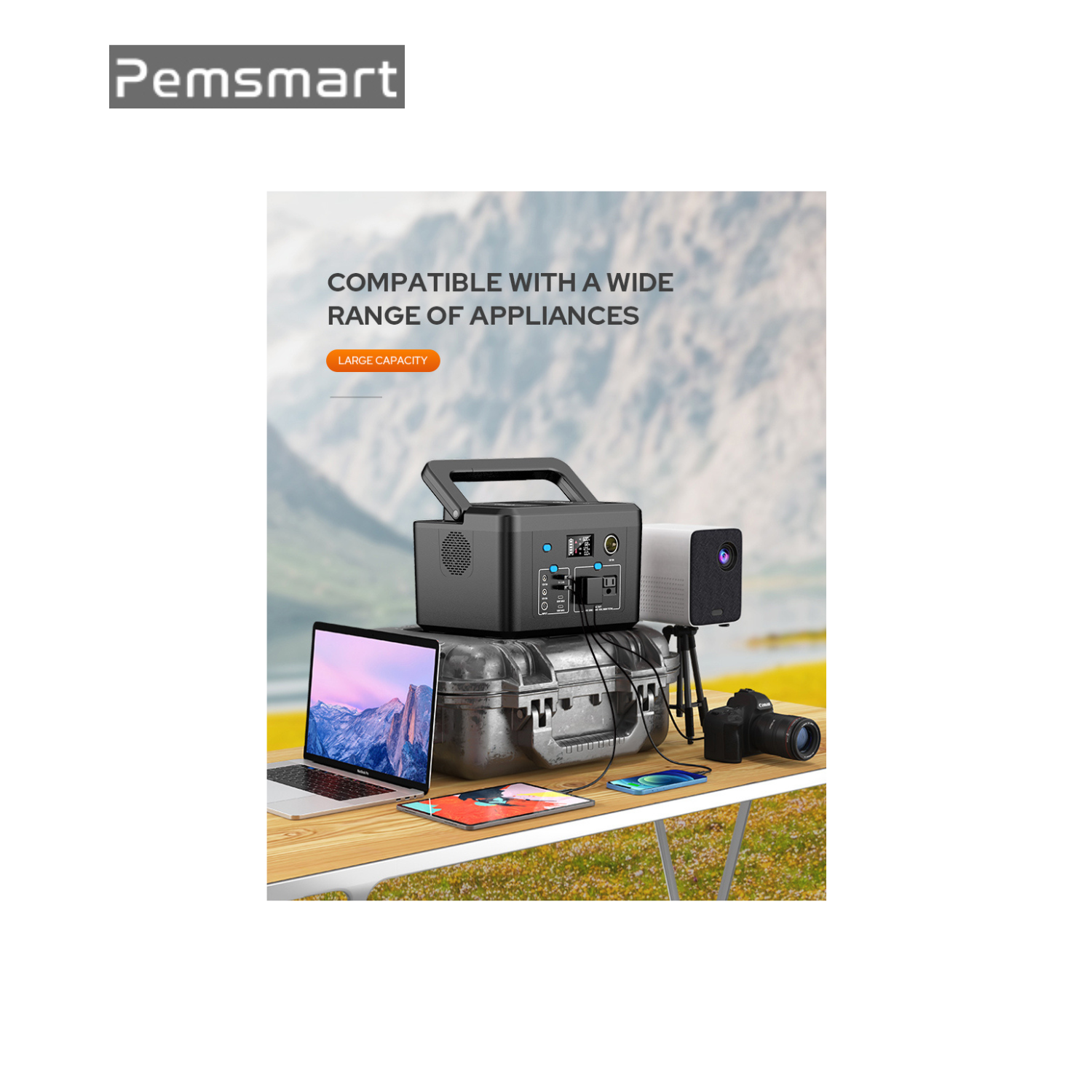 Pemsmart R600 Portable Power Station - 600W, 500Wh Home Backup product image 5