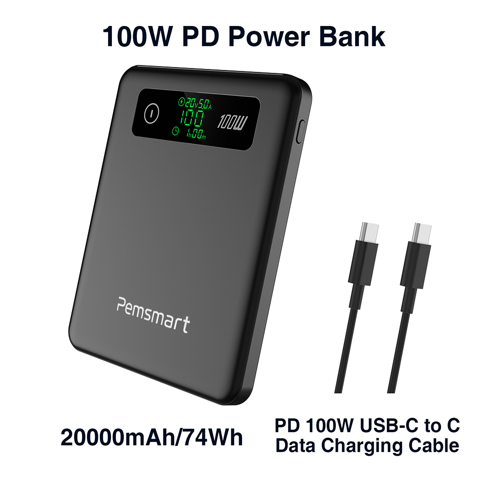 Pemsmart PD-100LS 100W USB-C Power Bank - 74Wh Portable Backup product image 1