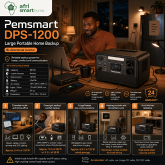 Pemsmart DPS-1200 Portable Power Station - 1200W, 960Wh LiFePO4 product image 3