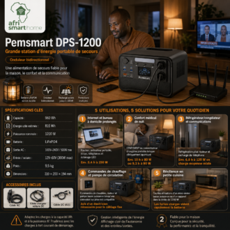 Pemsmart DPS-1200 Portable Power Station - 1200W, 960Wh LiFePO4 product image 2