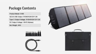 Pemsmart S100 Foldable Solar Panel - 100W Portable Solar Charger product image 2
