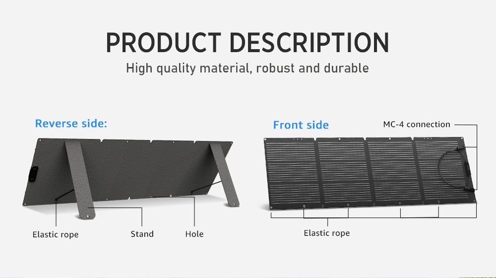 Pemsmart YT200 Foldable Solar Panel - 200W Portable Solar Charger product image 4